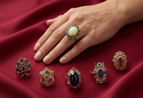Antique <br/>
Gemstone<br/>
Rings