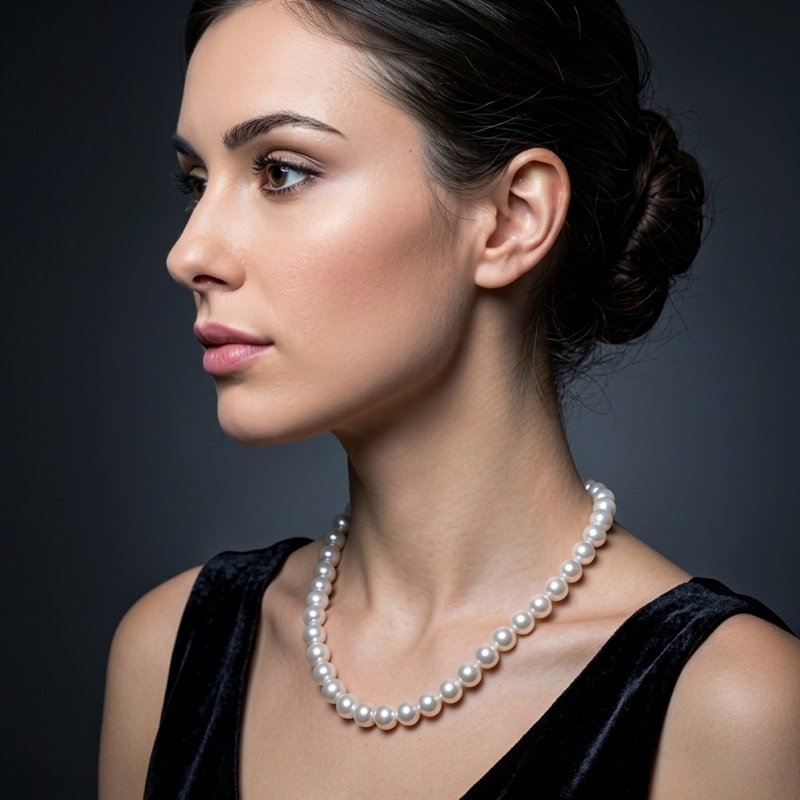 5 - The Chandra Luster Strand – Natural White Pearl Necklace